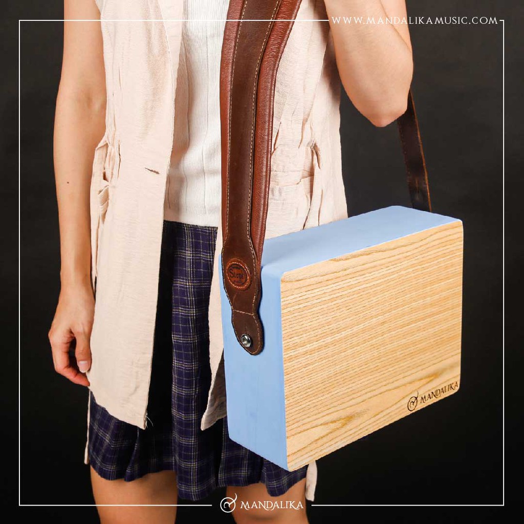 TRAVEL CAJON MANDALIKA WITH STRAP MODEL SANDWICH SC01SBL PORTABLE