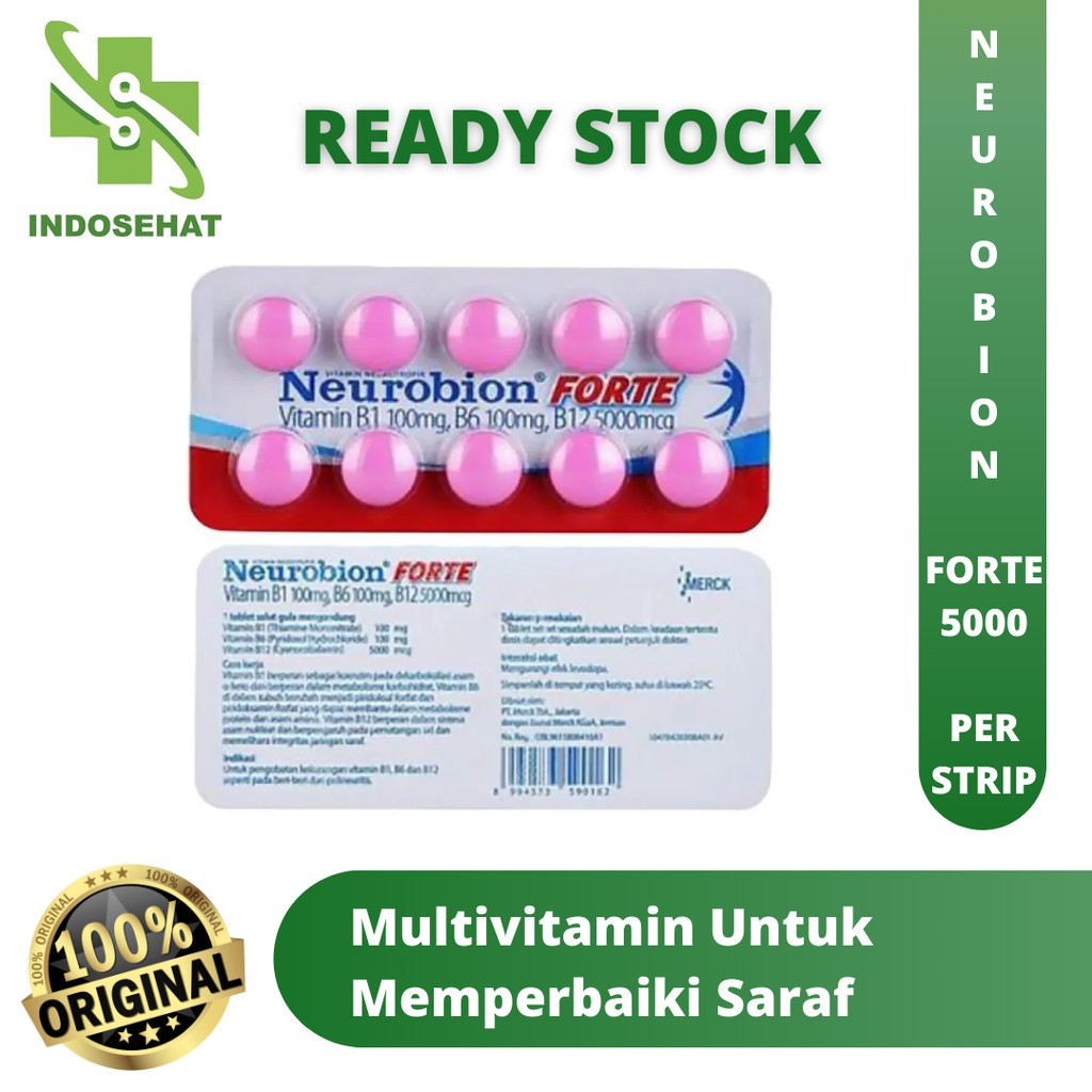 Neurobion Forte 5000 mg (Harga Per Strip 10 Tablet) Shopee Indonesia