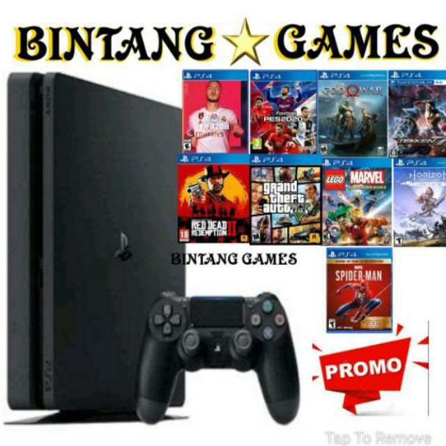 PS4 SLIM HDD 500GB DAN 1TB + ISI FULL GAMES + 1 STIK
