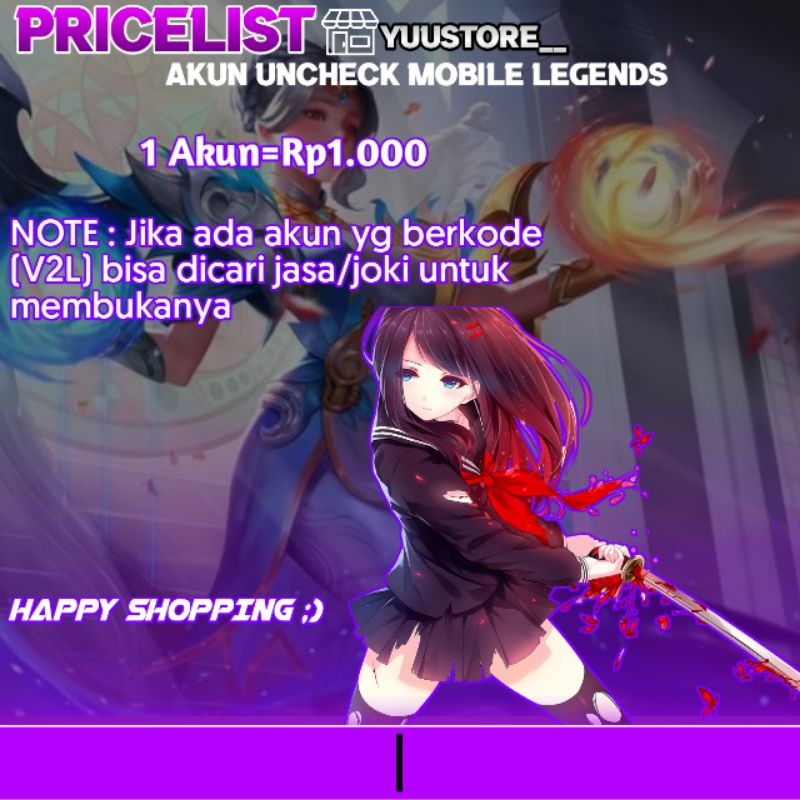 Jual Akun Uncheck Mobile Legends Murah Promo Shopee Indonesia