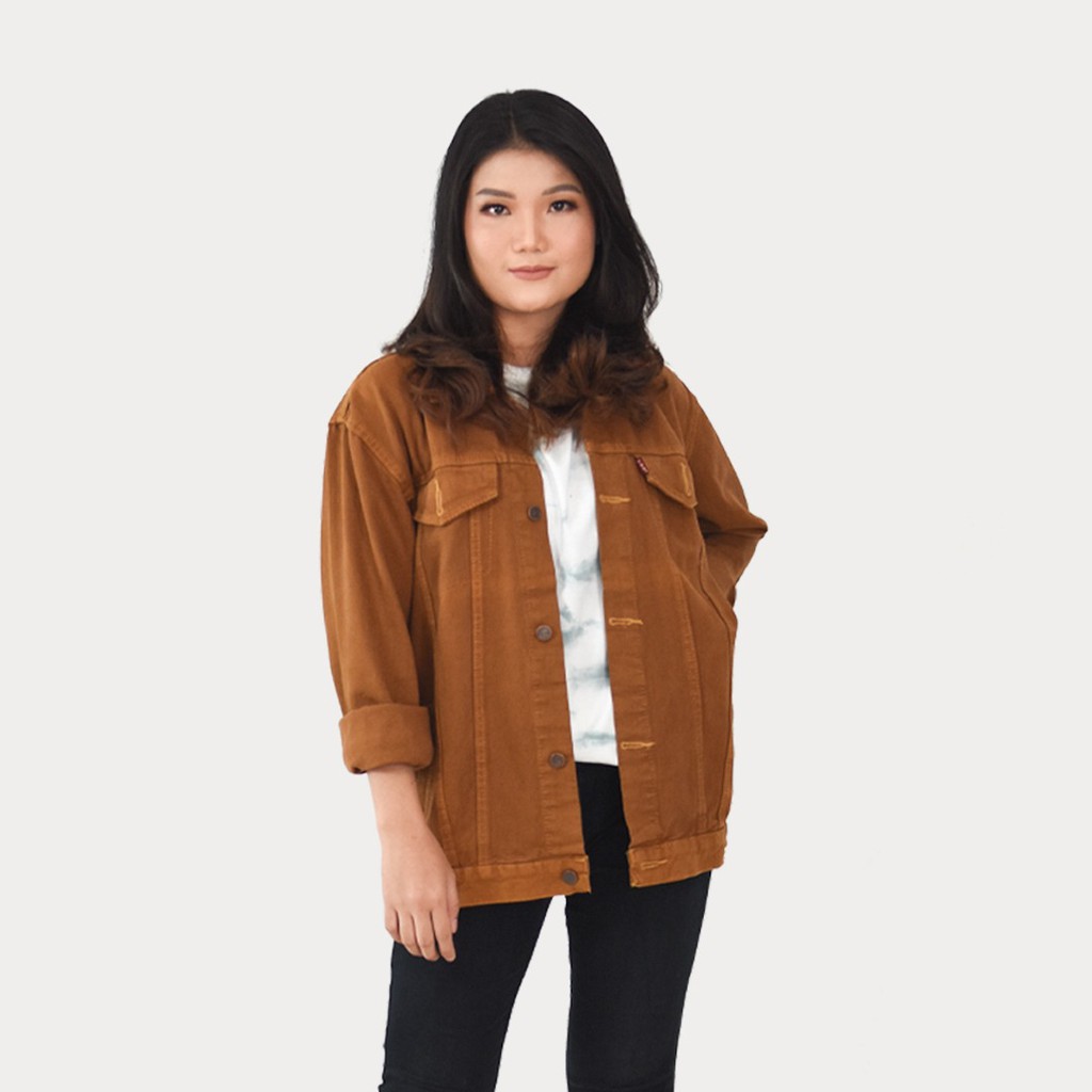 Emoline Jaket Jeans Over Size Wanita Jaket Denim Wanita Over Size