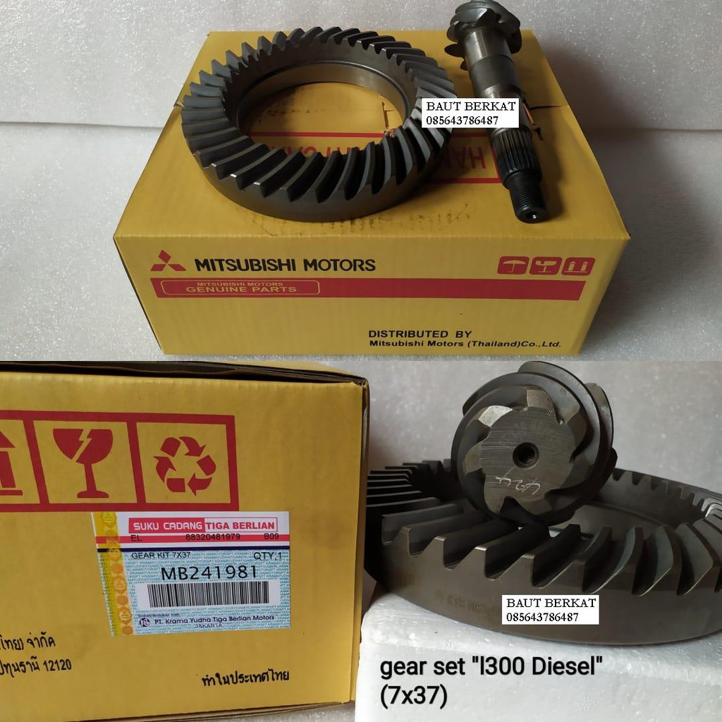Jual gear set L300 diesel 7x37 gigi gardan L300 diesel crown wheel