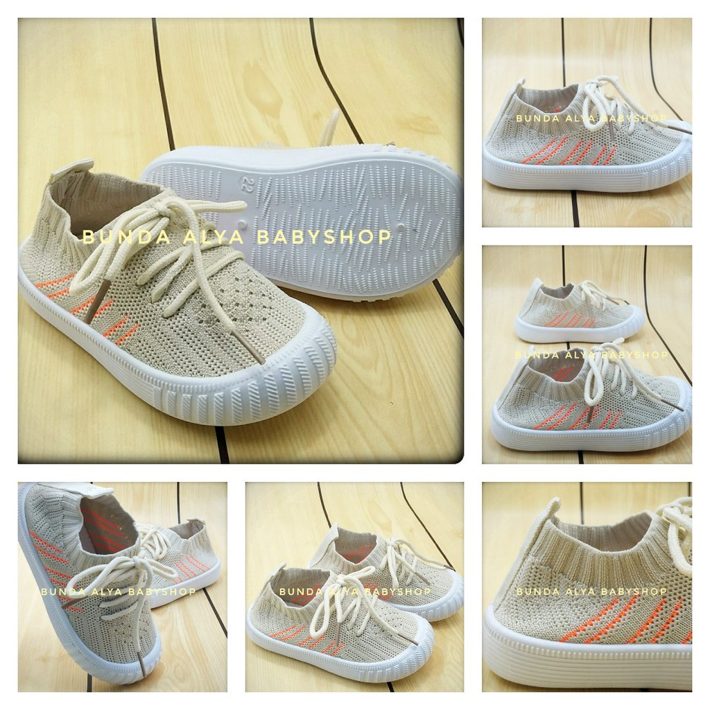 Sepatu Anak Laki IMPORT Premium Usia 1 4 5 6 7 Tahun KREM Sepatu Anak