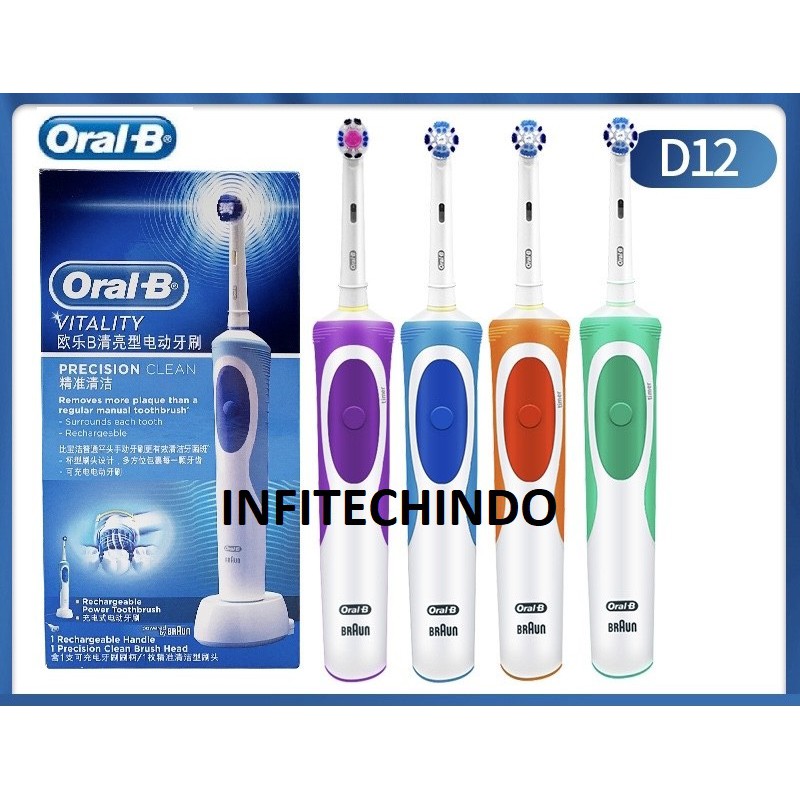 Jual Oral B Electric Toothbrush D12 Sikat Gigi Elektrik Timer Rechargeable Oral-B | Shopee Indonesia