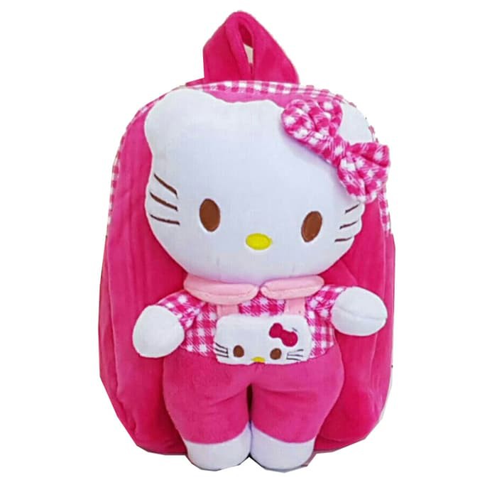 Jual Tas Ransel Boneka Hello Kitty Bahan Yelvo Halus Lembut Pink Murah