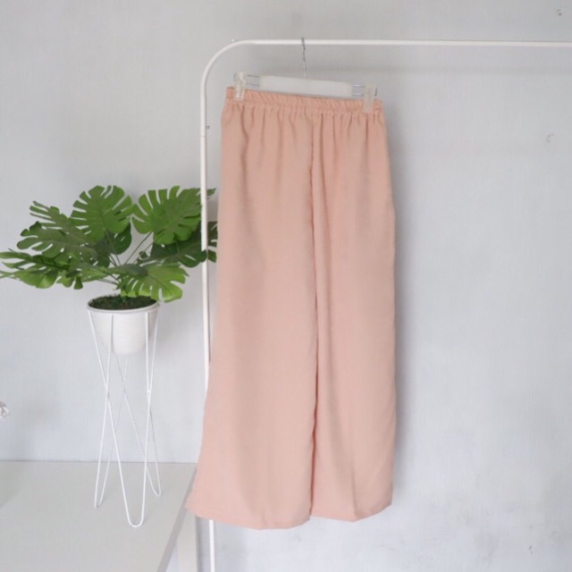 CELANA KULOT POLOS (WARNA Coklat Susu) Shopee Indonesia