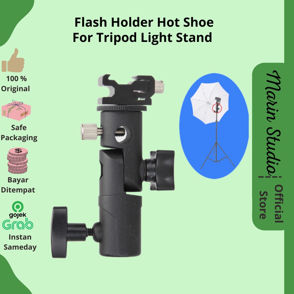 Jual Flash Holder Hot Shoe For Tripod Light Stand Hot Shoe Swivel