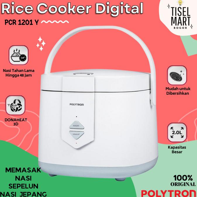 Jual Rice Cooker Digital 2L Polytron Pcr 1201 Y Magic Com Terbaru