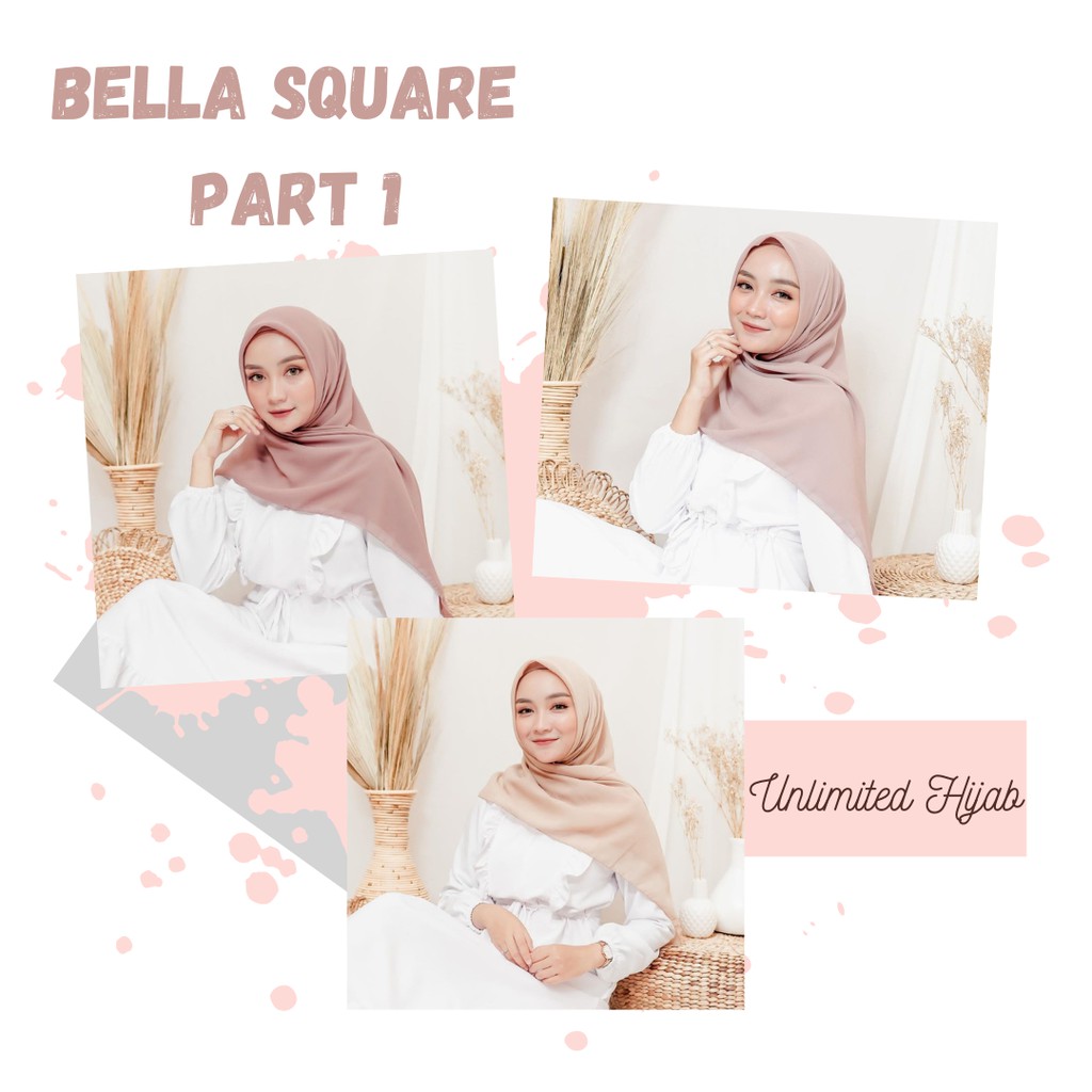 Bella Square "Warna Part 1" Hijab Jilbab Segiempat Shopee Indonesia