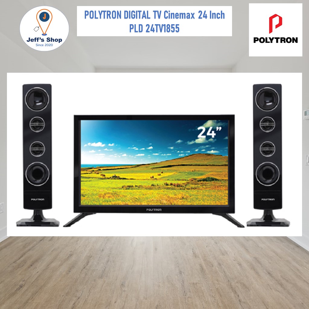 Jual LED TV Polytron 24 Inch Cinemax Digital PLD 24TV1855 + Speaker