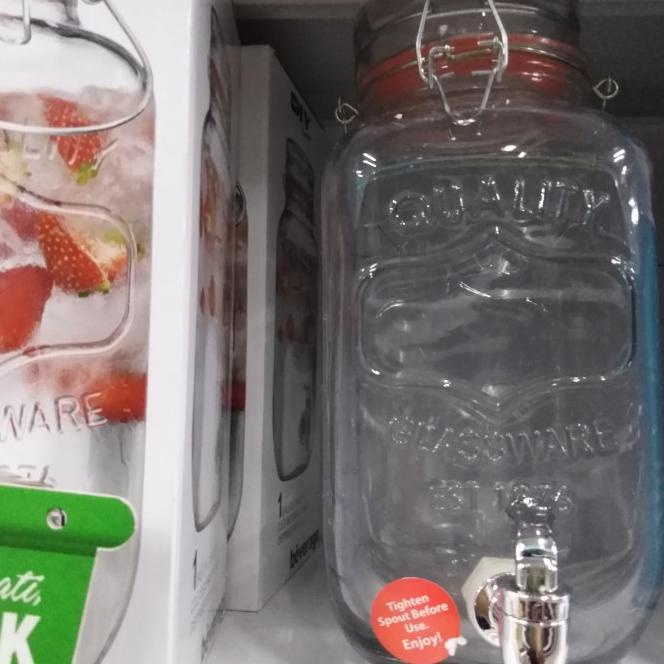 Jual Hommy Co. Cold Glass Water Tank Dispenser L Minuman Kaca Water Jar Shopee Indonesia