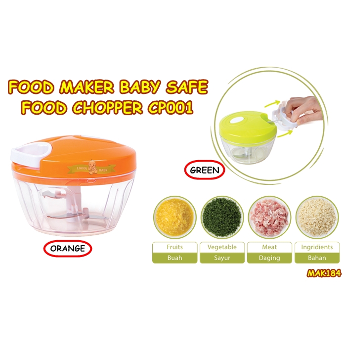 Jual MAK184 FOOD MAKER MANUAL BABY SAFE FOOD CHOPPER CP001 Shopee