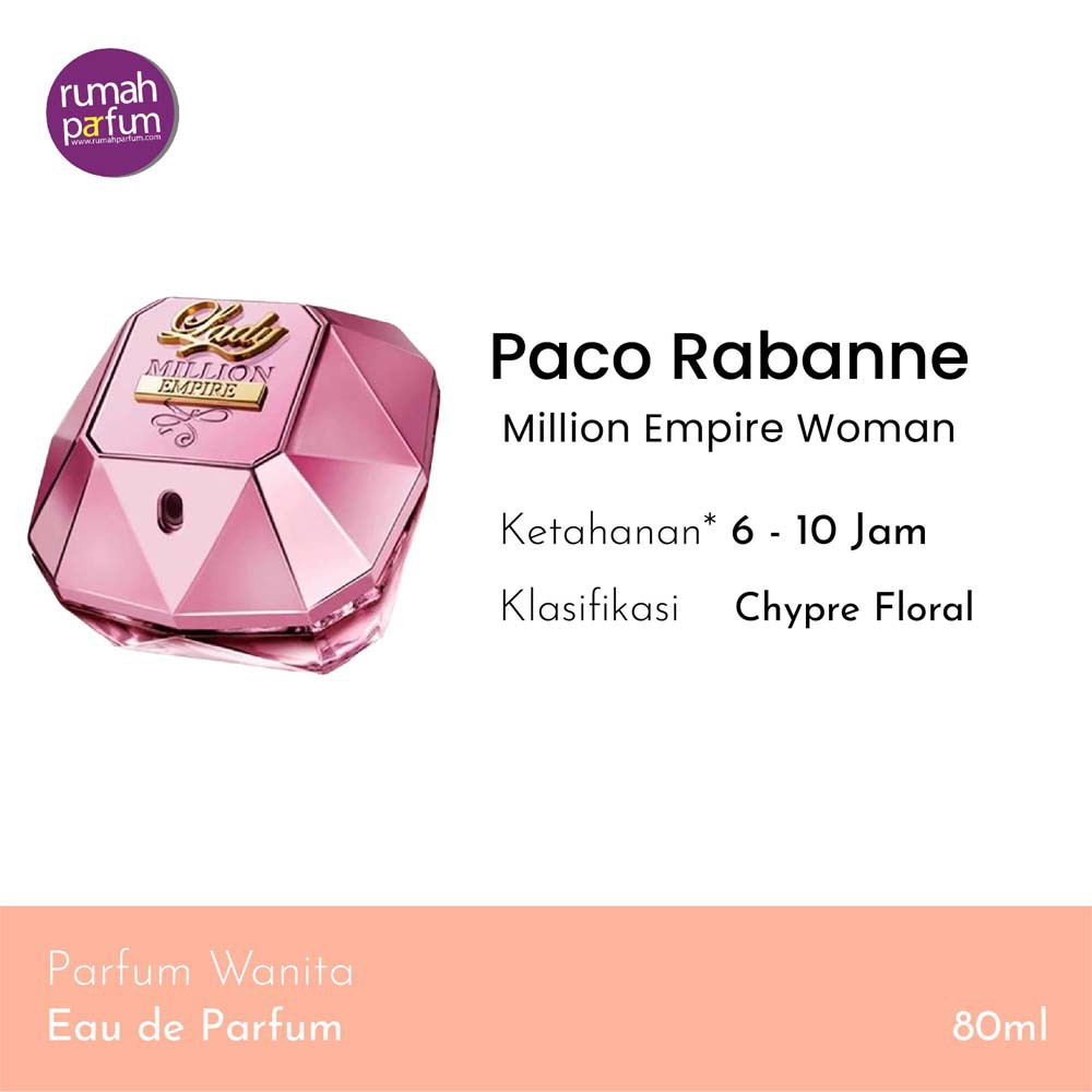 Jual Paco Rabanne Lady Million Empire Woman 80Ml | Shopee Indonesia