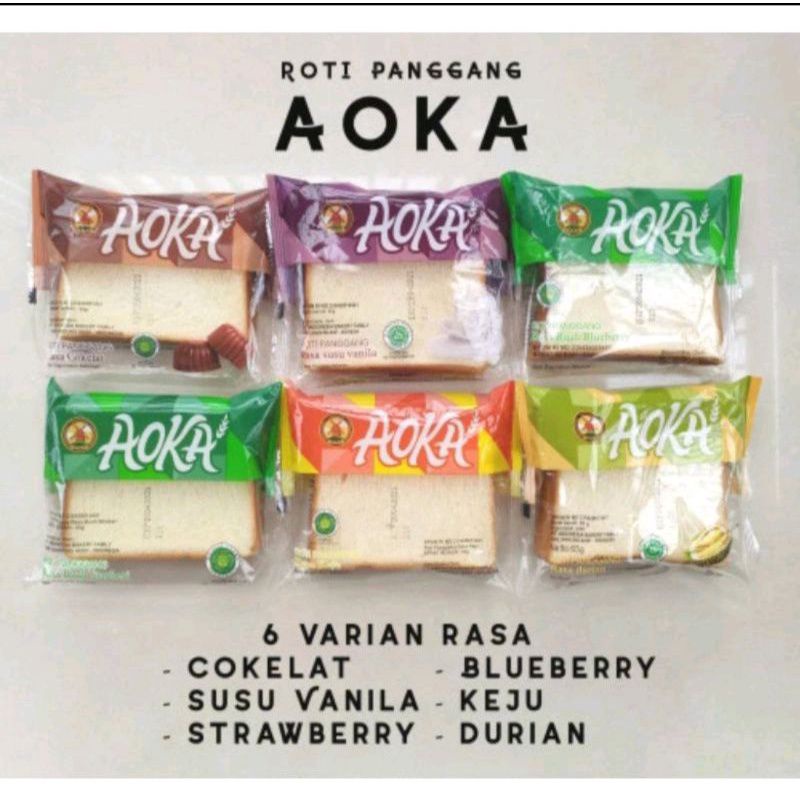 Jual Aoka - Roti Panggang <Ready Stock>. 65 Gram 6 Varian Rasa | Shopee Indonesia