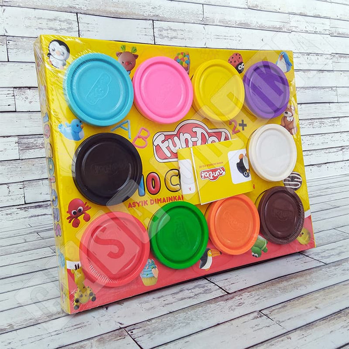 Jual Fun Doh Refill 10 Dough Lilin Mainan Anak Fundoh / Playdoh / Play Doh | Shopee Indonesia