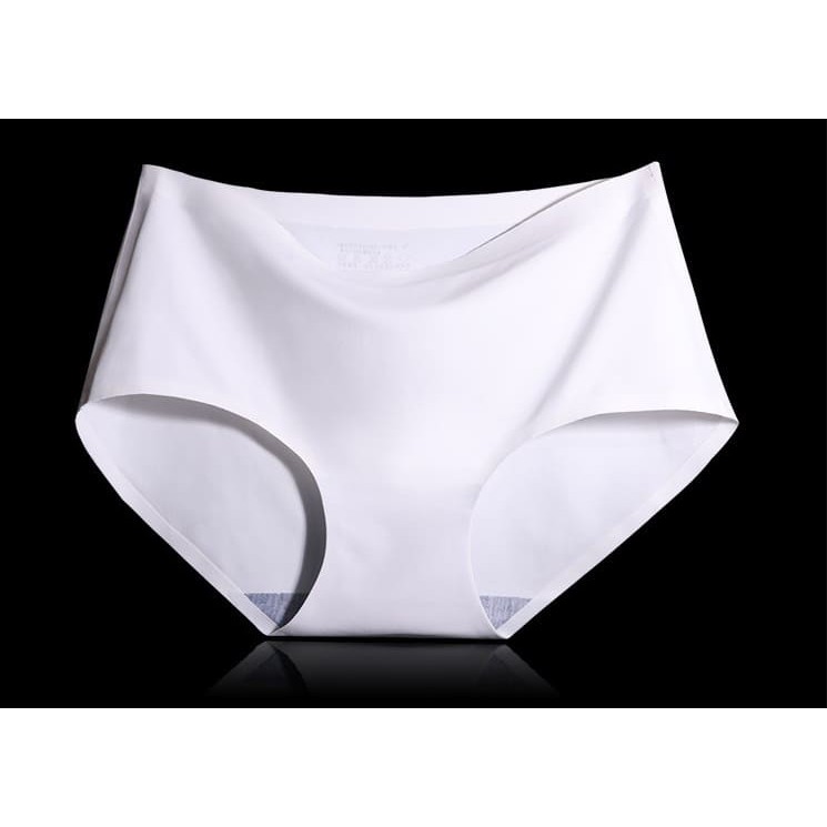 Celana Dalam Wanita Seamless Tanpa Jahitan Bahan Ice Silk Adem Warna Putih Shopee Indonesia