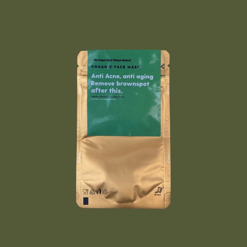 Moringa Leaf Mask (Daun Kelor) organic mask for scars Shopee Indonesia