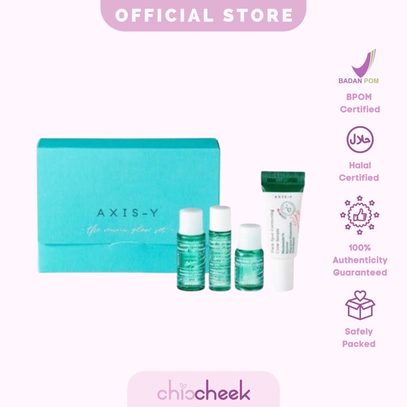 AXIS Y Mini Glow Set / Trial Kit / Dark Spot Serum, Toner, Cleanser,  Ampoule / Arti + Puri / Quini | Shopee Indonesia