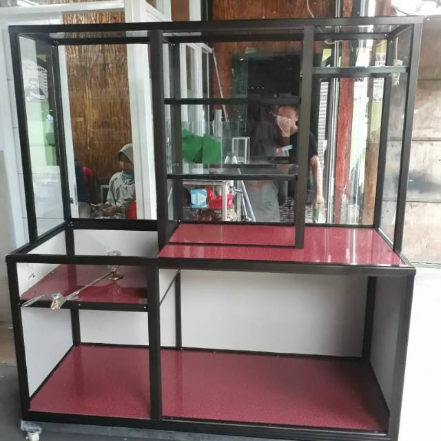 Gerobak Etalase Jualan Makanan / Etalase Ayam Bakar / Etalase Jualan