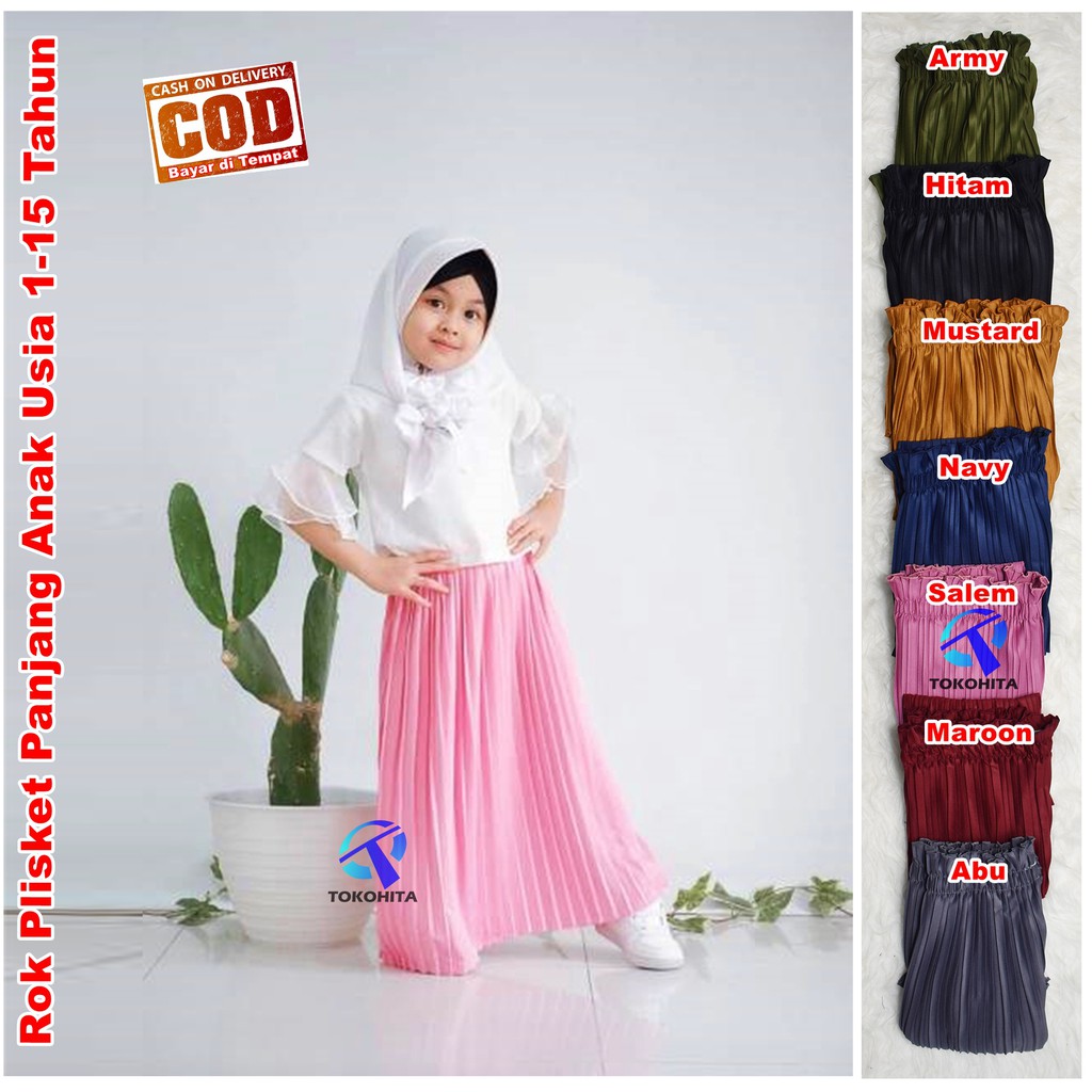Rok Plisket Panjang Anak Usia 115 Tahun Shopee Indonesia