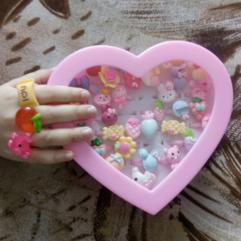Jual 『Free Ongkir 』Mainan Anak Perempuan Murah 36 Pcs Lucu Kartun Cincin Mainan Untuk Bayi Perempuan | Shopee Indonesia