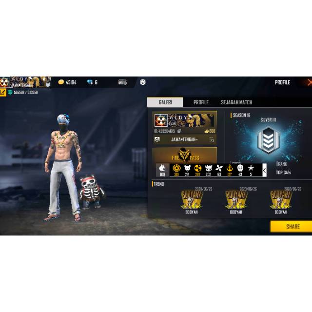 Gambar Akun Ff Sultan 2021 Season Sekarang Cute Images