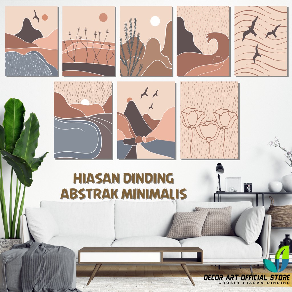 Walldecor Hiasan Dinding Abstrak Minimalis Modern ABS Shopee Indonesia
