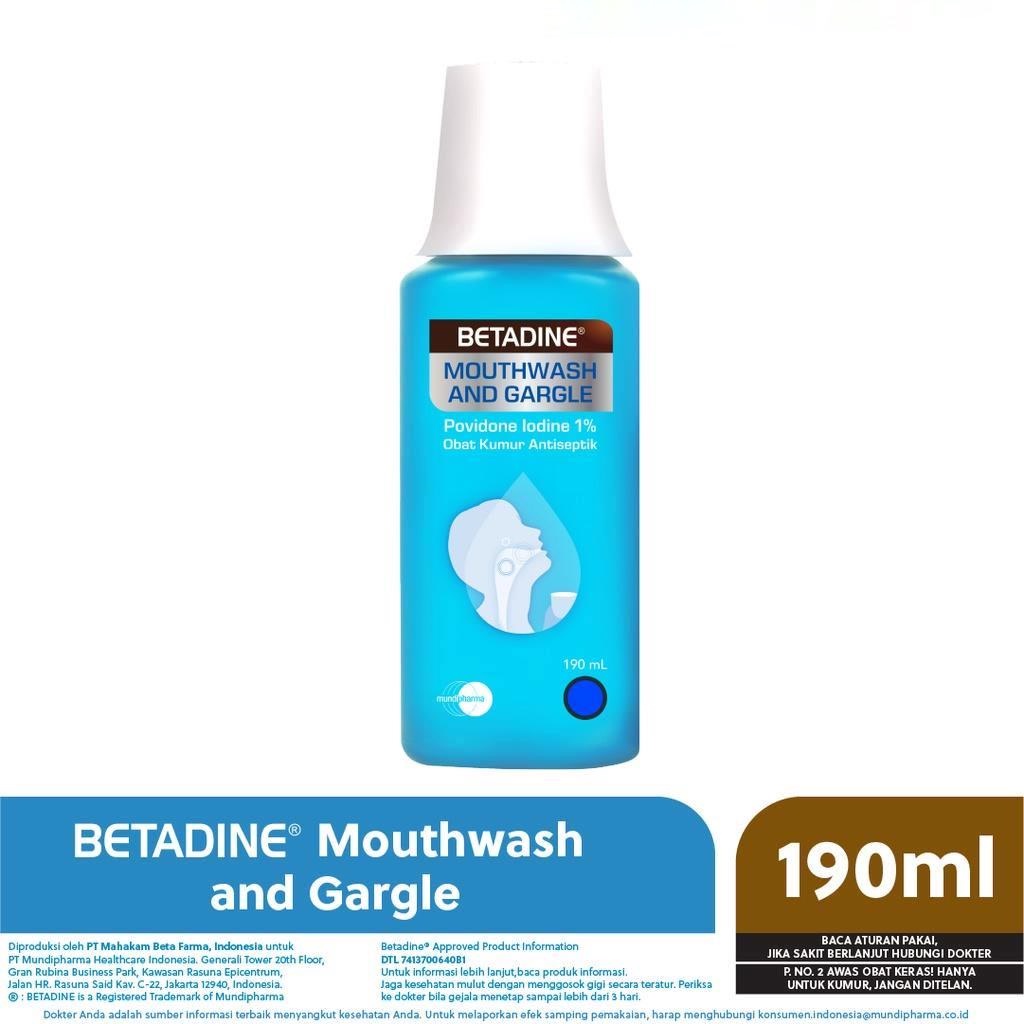Jual BETADINE Mouthwash & Gargle 190mL Obat Kumur Antiseptik Shopee