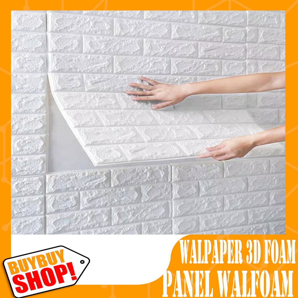 Jual wallpaper 3d foam panel wallfoam 70X77 Indonesia