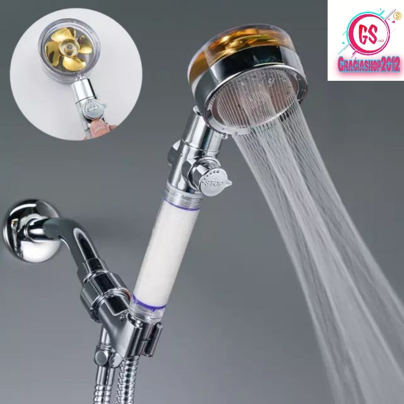 Jual Turbo Fan Shower Head Water Saving HighPressure Rainfall