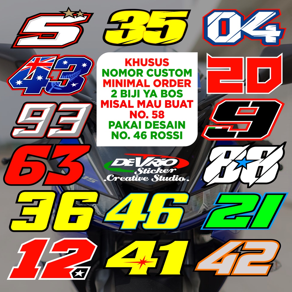 Harga Custom Stiker Nomor Start Terbaru Agustus 2022 |Biggo Indonesia