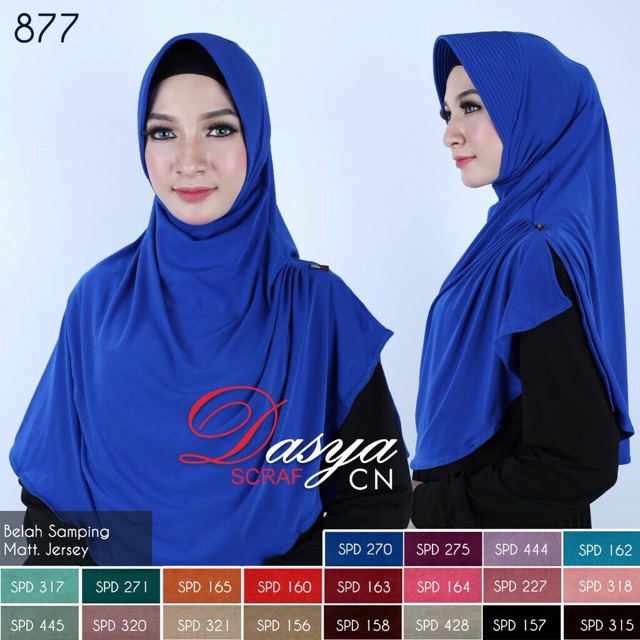 MURAH GROSIR 10PCS Jilbab instan pet belah samping jersey Hijab GROSIR