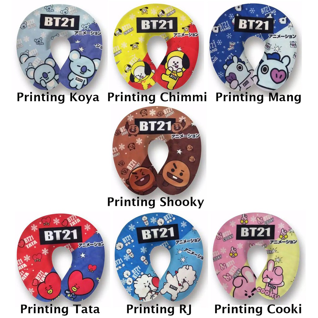 Bantal Leher BTS BT21 UnOfficial, Bahan Yelvo Halus