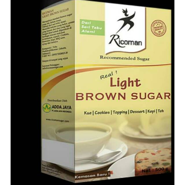 Brown sugar light merk 500Gr Shopee Indonesia