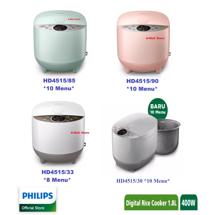 Jual PHILIPS RICE COOKER HD4515 DIGITAL 1.8L PENANAK NASI HD 4515