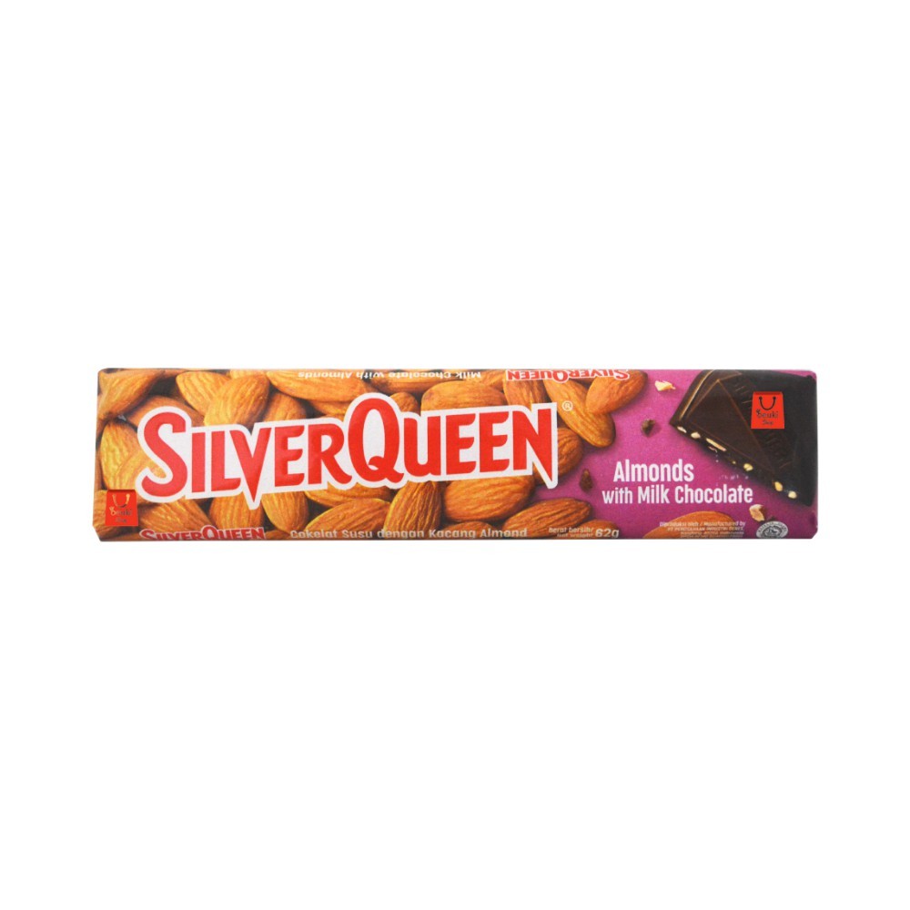 Jual Silver Queen Almond Milk Chocolate Bar dengan Kacang Almond 62gr