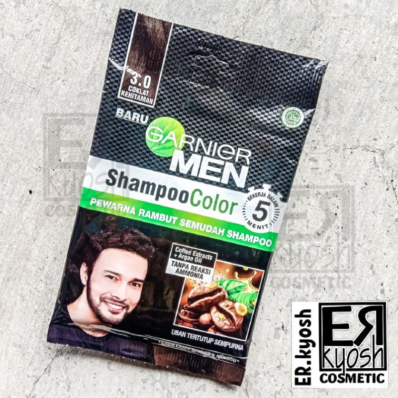 Jual Garnier Men Shampoo Color 3.0 Coklat Kehitaman 20Ml | Shopee Indonesia