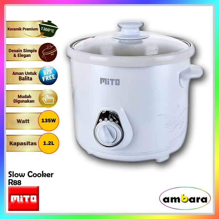 Jual Baby Cooker Mito R88 Slow Cooker Mini Mito Kapasitas 1.2 Liter