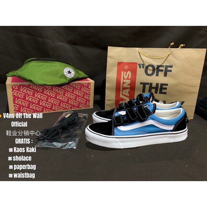 D001 Sepatu Vans Old Skool Sepatu Vans Oldskool Velcro Sepatu oldskol