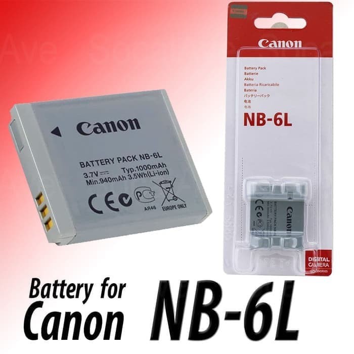 Jual Battery Baterai Canon Nb-6L For Powershot D10 - D20-S90-Sd1200-Sd1300--Sd770-Sd980 | Shopee Indonesia