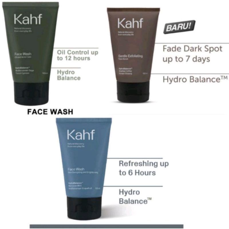 Jual Kahf Man Facial Wash 100ml / Sabun Cuci Muka Pria Original 100