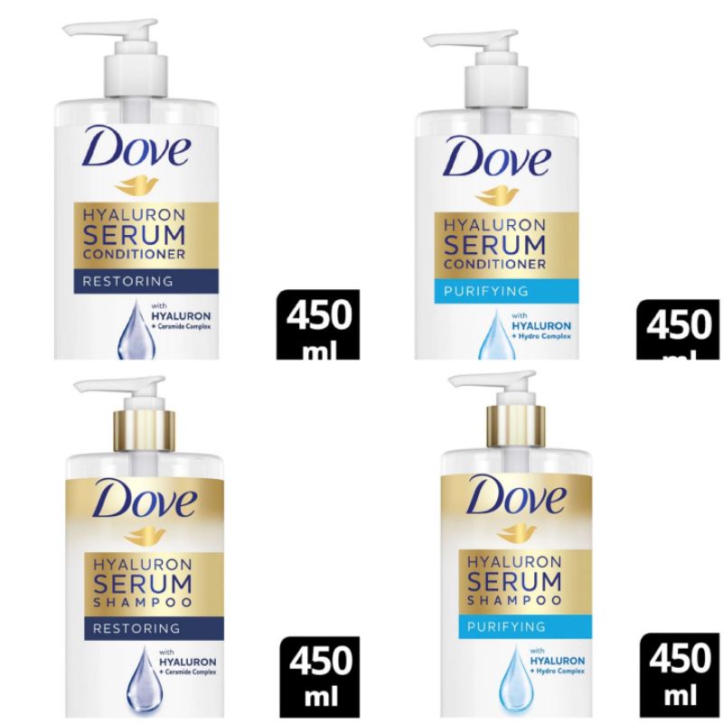Jual DOVE Hyaluron Serum Shampoo Purifying & Hydrating Rambut Kering
