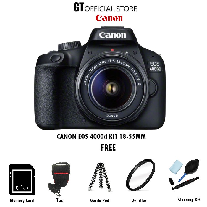 Jual Canon Eos 4000D Kit 18-55Mm - Camera Dslr Canon Eos 4000D | Shopee Indonesia