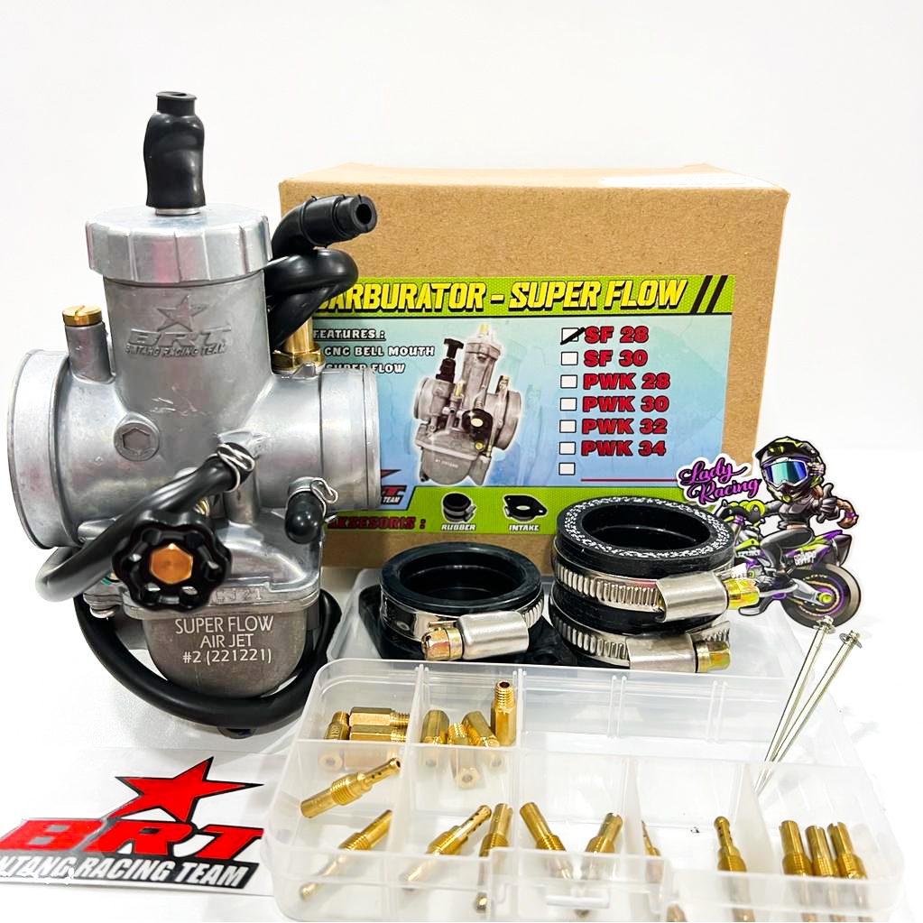 Jual KARBURATOR KARBU BRT SUPER FLOW SF PE 28 & PE 30 CARBURATOR