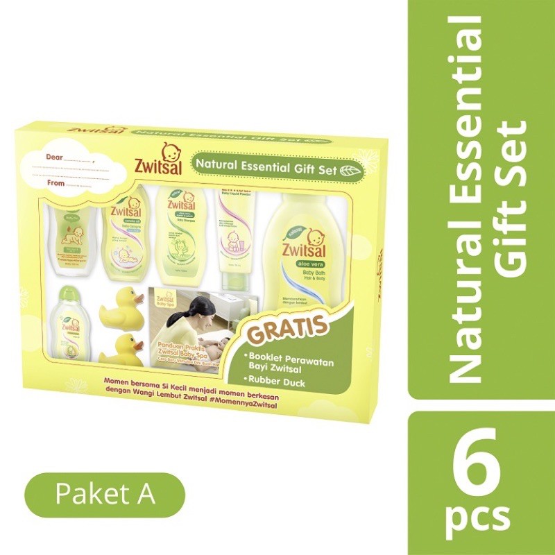 ZWITSAL Baby Spa Natural Essential Gift Box Set Kado Perlengkapan Mandi
