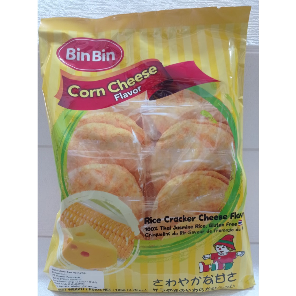 Jual BinBin Rice Cracker Corn Cheese Flavor 105 gram Cracker Keju