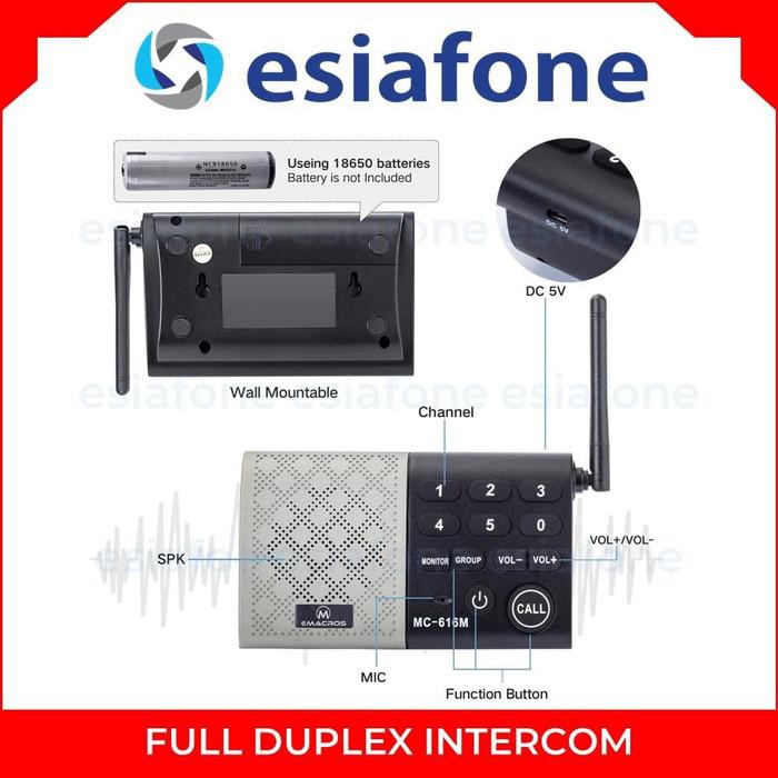 Yenilla Store MX1211 EMACROS Intercom 6 Ch Full Duplex Interkom 6 Pcs by  Hosmart | Shopee Indonesia