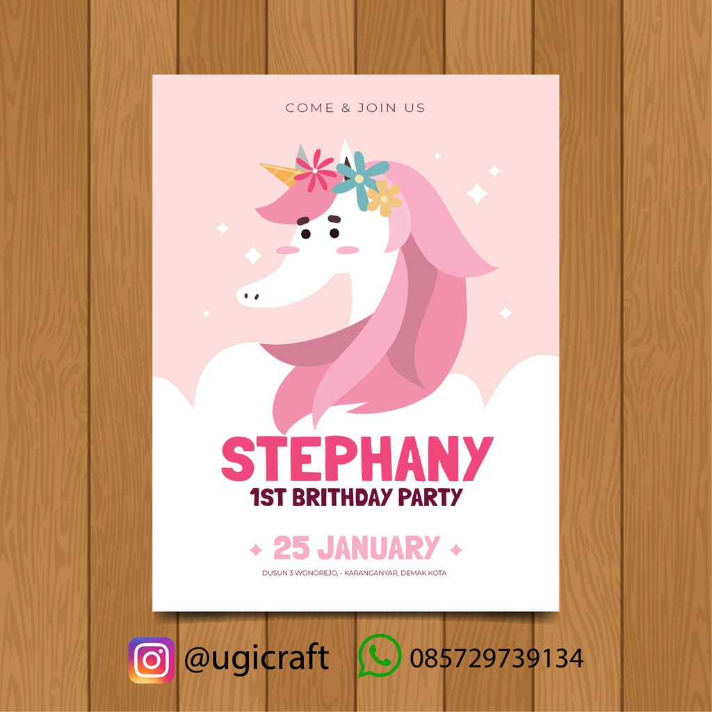Undangan Ulang Tahun Unicorn Temukan Harga Dan Penawaran Surat