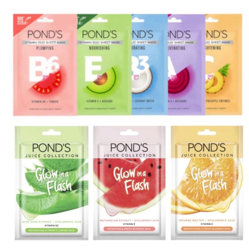(1 masker) ponds face sheet mask pond's Shopee Indonesia