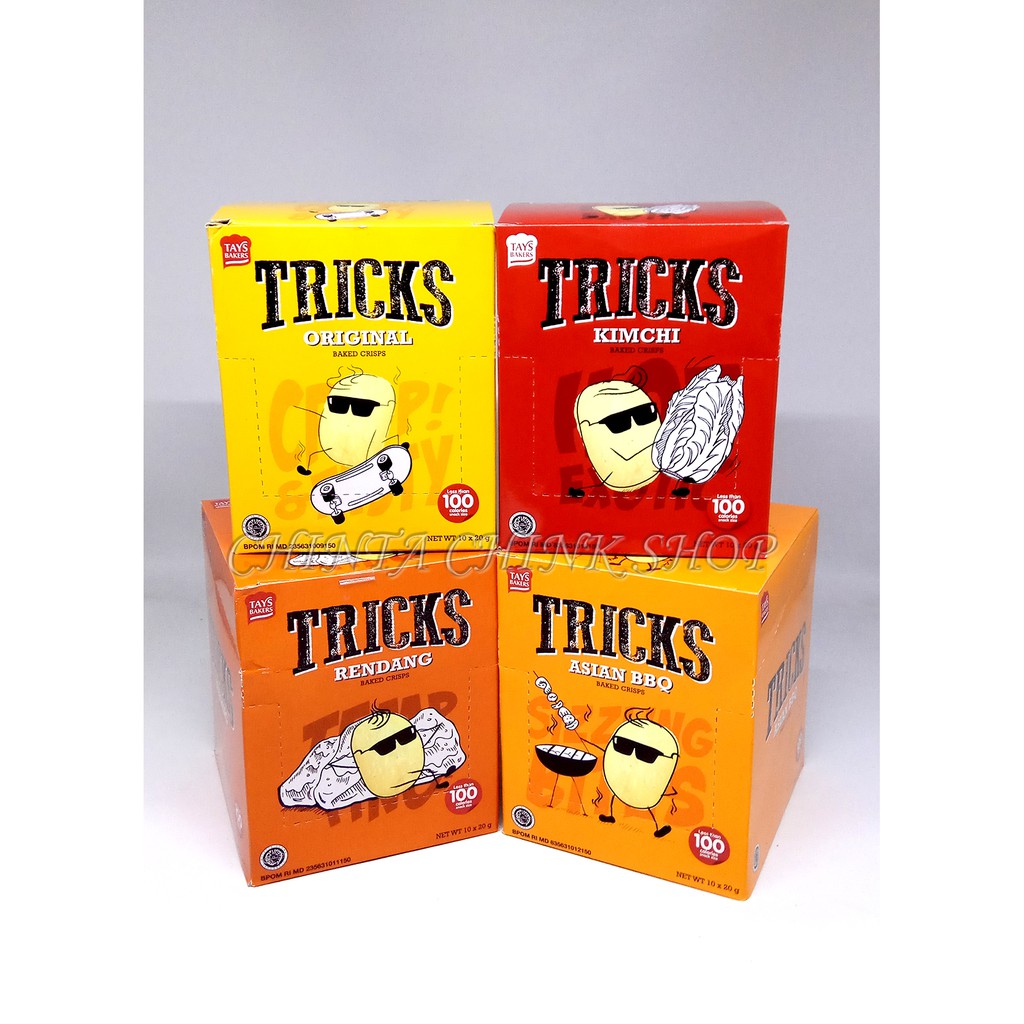 Snack TRICKS Baked Crisps Kentang Rasa Kimchi / Original / Rendang